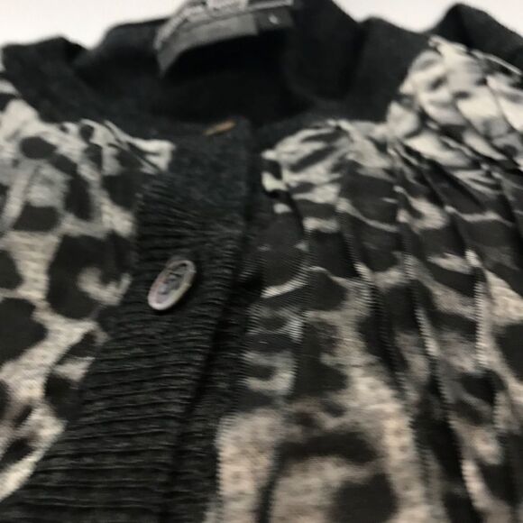Ferragamo Animal Print Cardigan Sweater Large - Picture 10 of 15